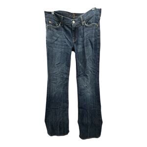 7 For All Mankind Jeans Womens Size 30 Blue Denim Bootcut Stretch Casual Faded
